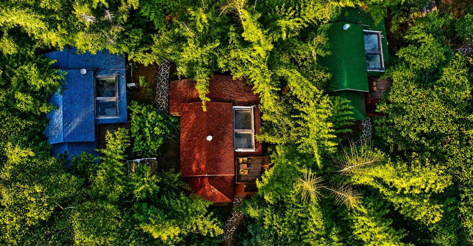 Aerial View of Cottages